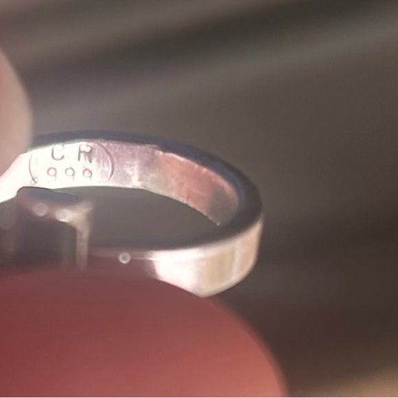 Elegant Silver, Pearl, Tourmaline Ring, Handmade, Hallmarked 999 - Picture 7 of 7